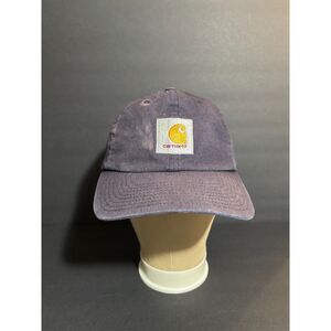 Carhartt Navy Blue Canvas Dad Hat Adjustable Strapback Cap Workwear Logo